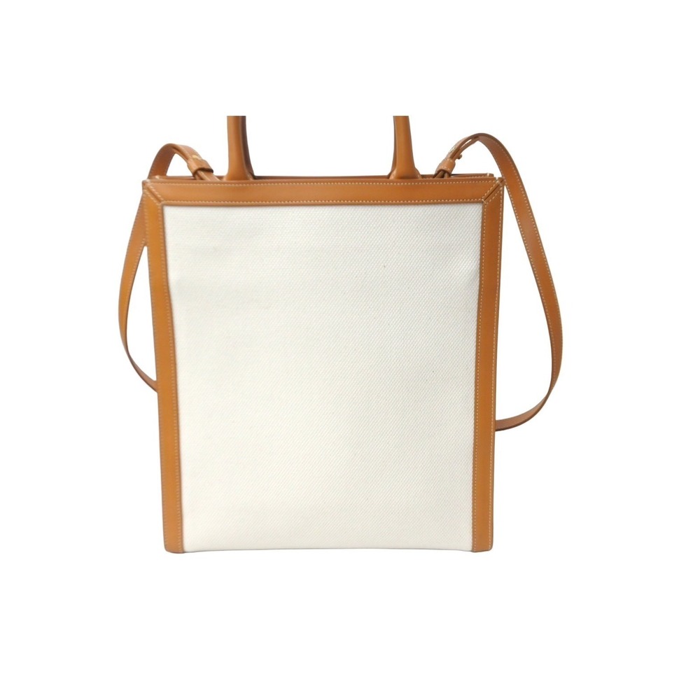 CELINE Vertical Cabas Tote Bag Natural Tan Brown - Picture 3 of 10